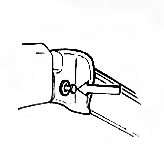 push the fasteners into the hole